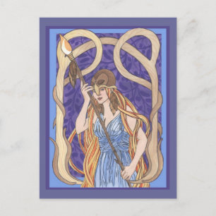 Owl Eyed Athena 3 Postcard
