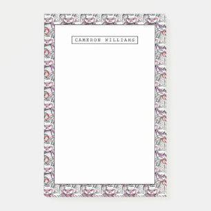 Owl Eyeglasses Pattern Add Your Name Post-it Notes