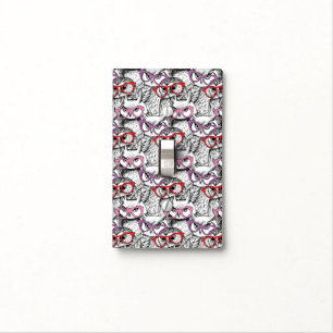Owl Eyeglasses Pattern Light Switch Cover