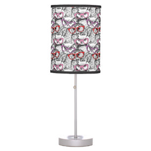 Owl Eyeglasses Pattern Table Lamp