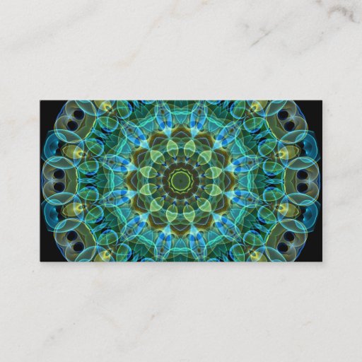 Customizable Owl Eyes kaleidoscope Business Card Template