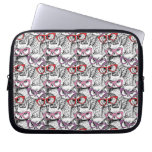 Owl Eyglasses Pattern Laptop Sleeve
