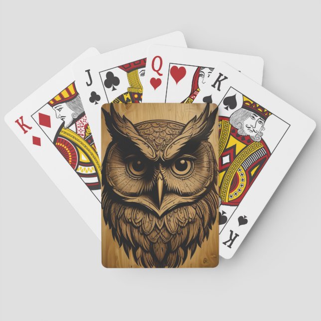 Owl face poker cards (Back)