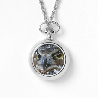 Owl Face Women's Wraparound Silver Watch