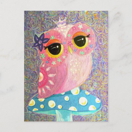 Owl Fairy Princess Postcard