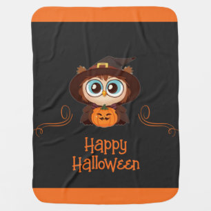 Owl/Fall/Autumn/Halloween/pumpkin Baby Blanket