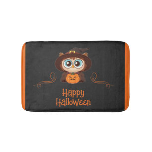 Owl/Fall/Autumn/Halloween/pumpkin Bath Mat
