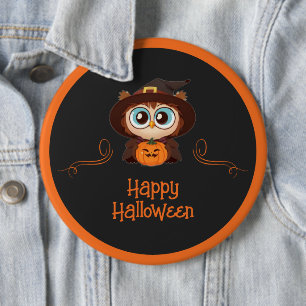 Owl/Fall/Autumn/Halloween/pumpkin Button