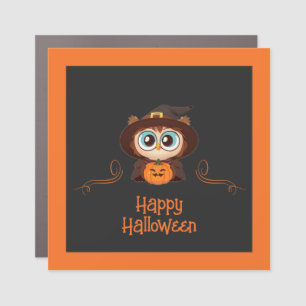 Owl/Fall/Autumn/Halloween/pumpkin Car Magnet