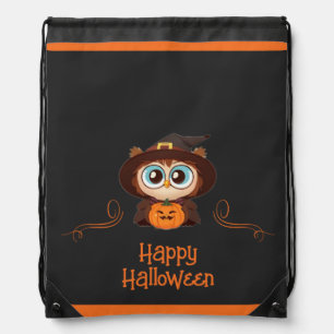 Owl/Fall/Autumn/Halloween/pumpkin Drawstring Bag