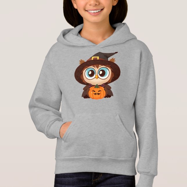Owl/Fall/Autumn/Halloween/pumpkin Hoodie (Front)
