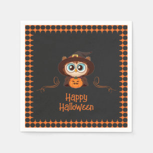 Owl/Fall/Autumn/Halloween/pumpkin Napkins