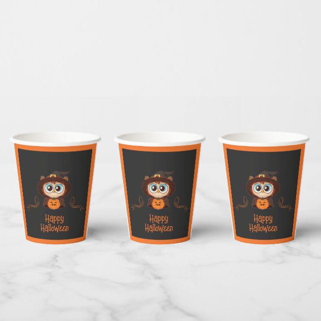 Owl/Fall/Autumn/Halloween/pumpkin Paper Cups (Multi)