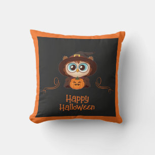 Owl/Fall/Autumn/Halloween/pumpkin Throw Pillow