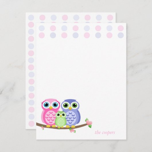 Owl Family (Front/Back)