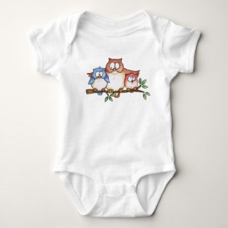 Owl Family Baby Bodysuit