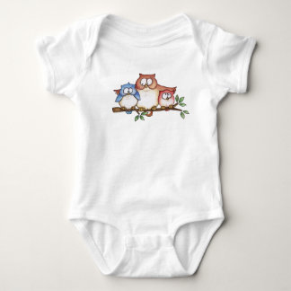 Owl Family Baby Bodysuit