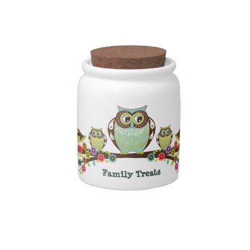 Owl Family Candy Jar