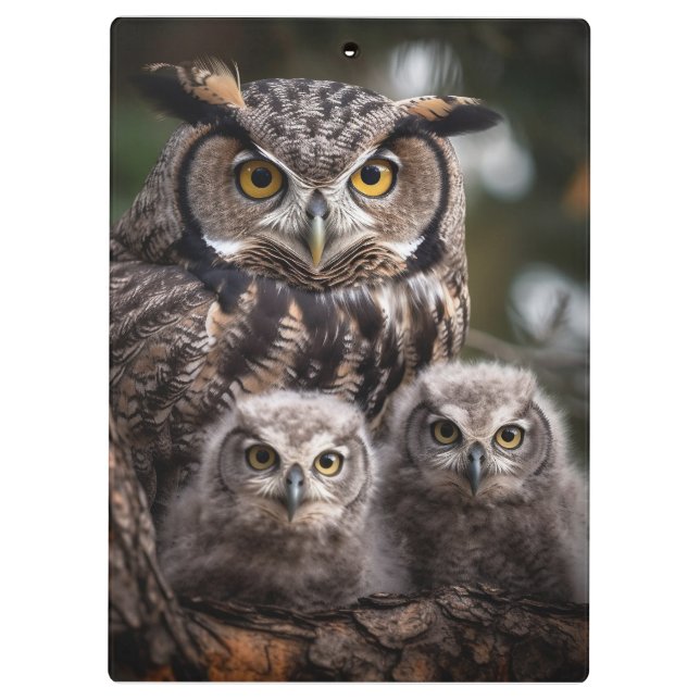 Owl Family Clipboard (Back)