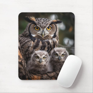 Owl Family Mousepad