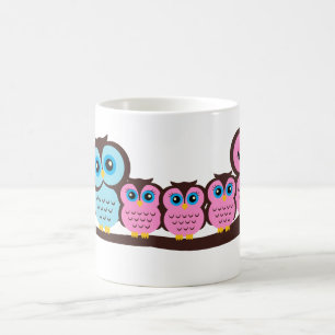 Owl Family of Five Coffee Mug