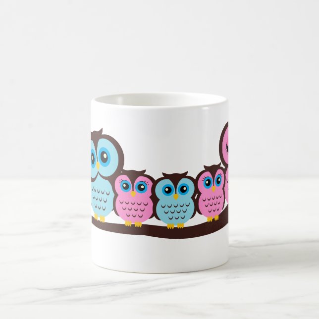 Owl Family of Five Coffee Mug (Center)