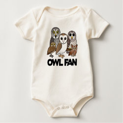 Owl Fan Infant Organic Creeper