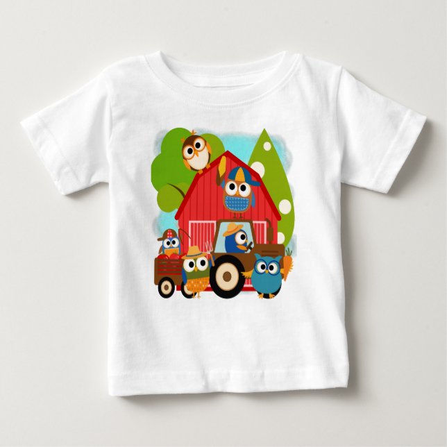 Owl Farmers Baby T-Shirt (Front)