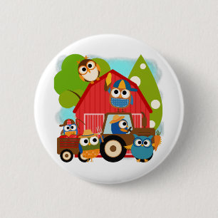 Owl Farmers Button