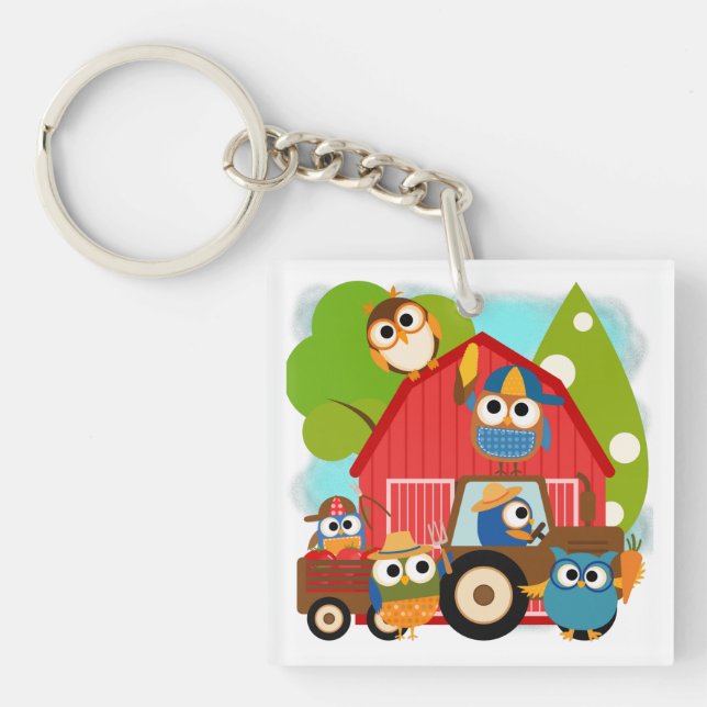 Owl Farmers Keychain (Front)