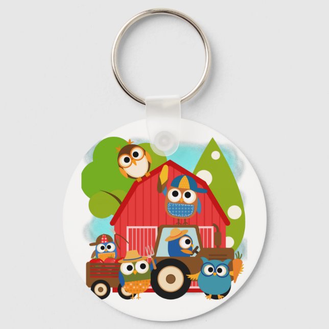Owl Farmers Keychain (Front)