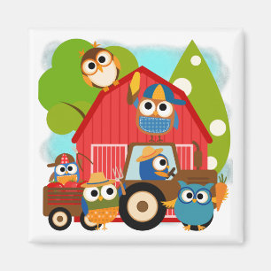 Owl Farmers Magnet