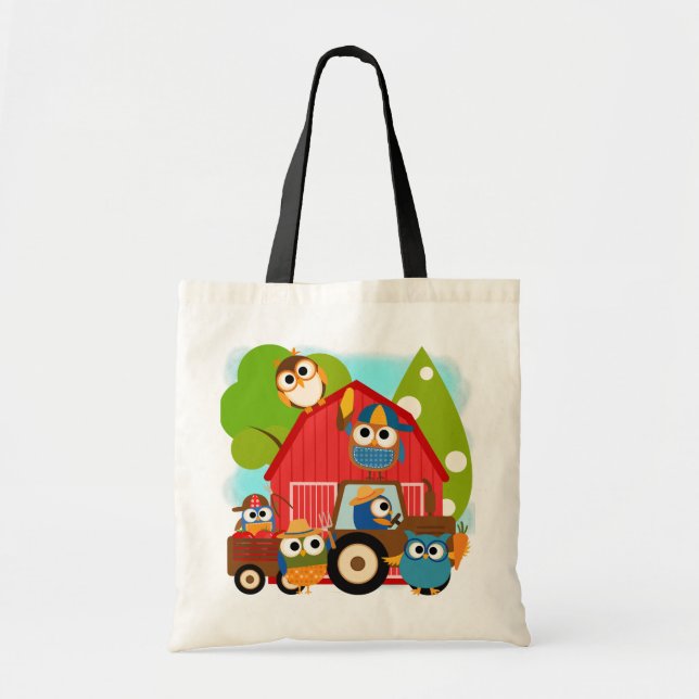 Owl Farmers Tote Bag (Front)