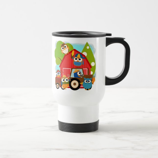 Owl Farmers Travel Mug (Right)