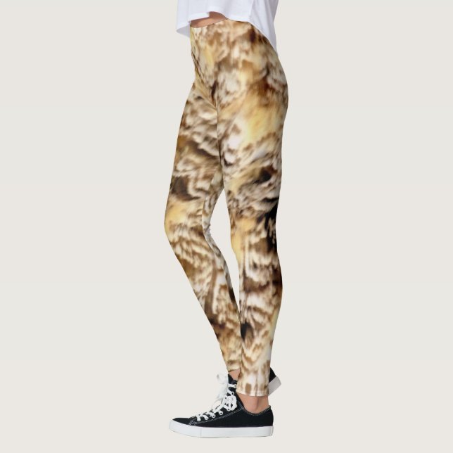Owl Feather Photograph Leggings (Left)