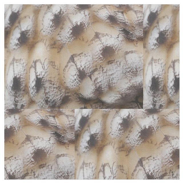 Owl Feathers Fabric (Close Up)