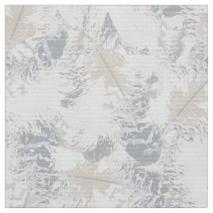 owl Feathers, gray, beige and blue, bird, light, Fabric
