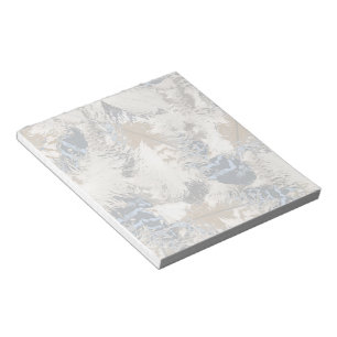 owl Feathers, gray, beige and blue, bird, light, N Notepad