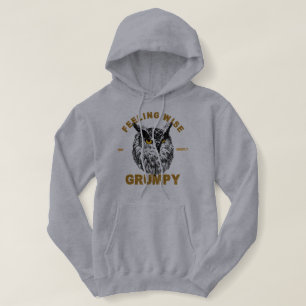 Owl, feeling wise but mostly grumpy hoodie