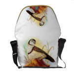 Owl Finches Realistic Painting Realistic Painting Messenger Bag