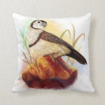 Owl Finches Realistic Painting Realistic Painting Pillow