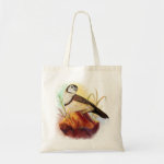 Owl Finches Realistic Painting Realistic Painting Tote Bag