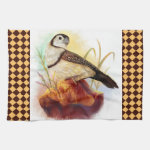 Owl Finches Realistic Painting Realistic Painting Towel