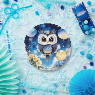 Owl First Birthday Paper Plates