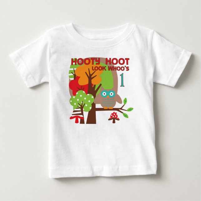 Owl First Birthday T-shirts and Gifts (Front)