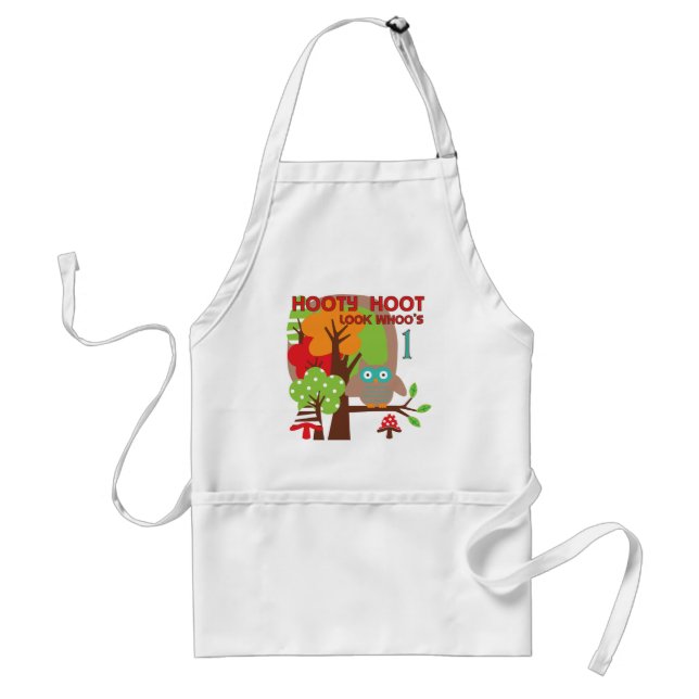 Owl First Birthday T-shirts and Gifts Adult Apron (Front)