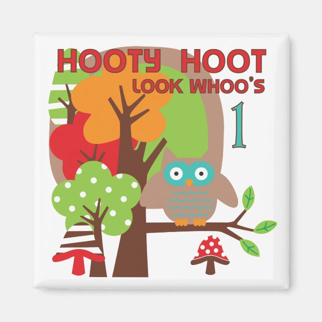 Owl First Birthday T-shirts and Gifts Magnet (Front)