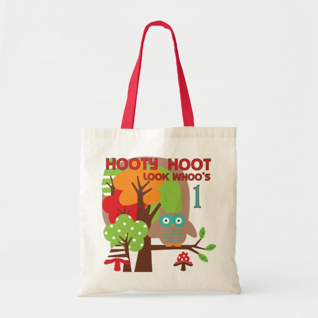 Owl First Birthday T-shirts and Gifts Tote Bag (Front)