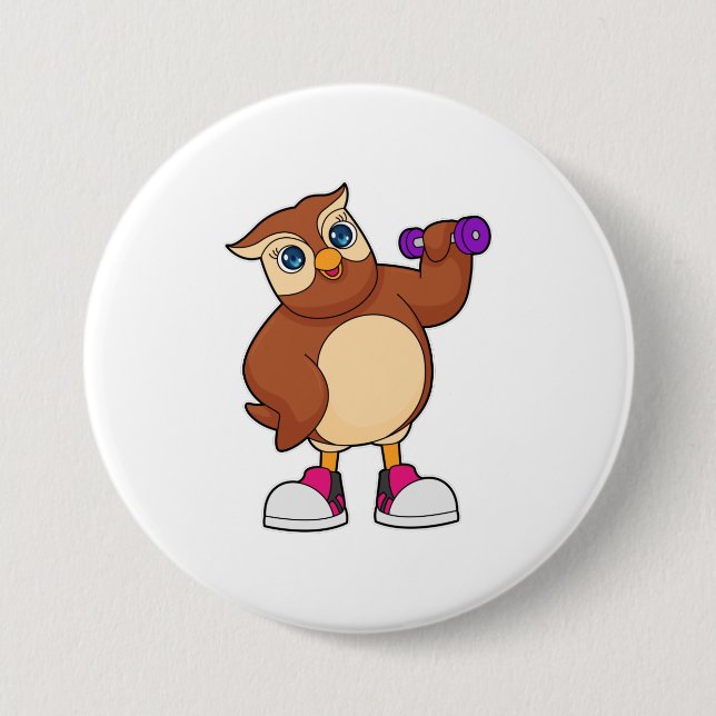 Owl Fitness Dumbbell Button (Front)