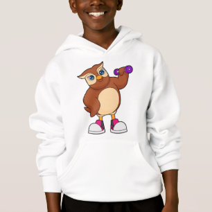 Owl Fitness Dumbbell Hoodie